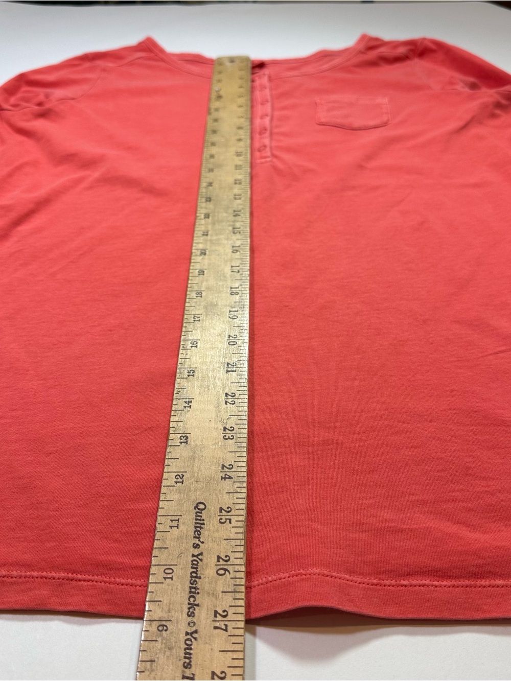 Mossimo Women’s XXL Thermal Henley Top Coral 100% Cotton - Picture 7 of 13